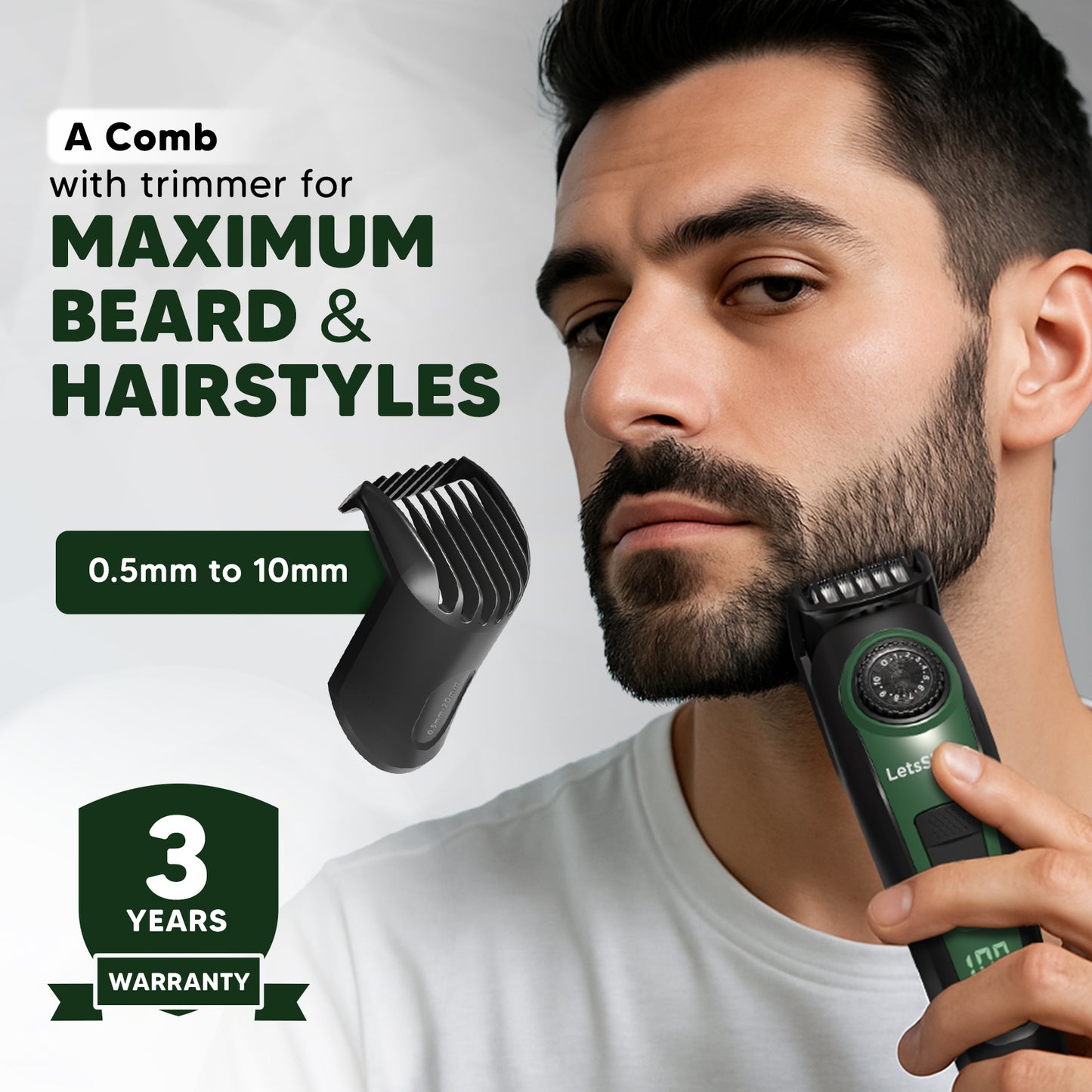 All-in-One Beard, Body & Head Trimmer for Men | One Trimmer Total Control | Free Beard Styler