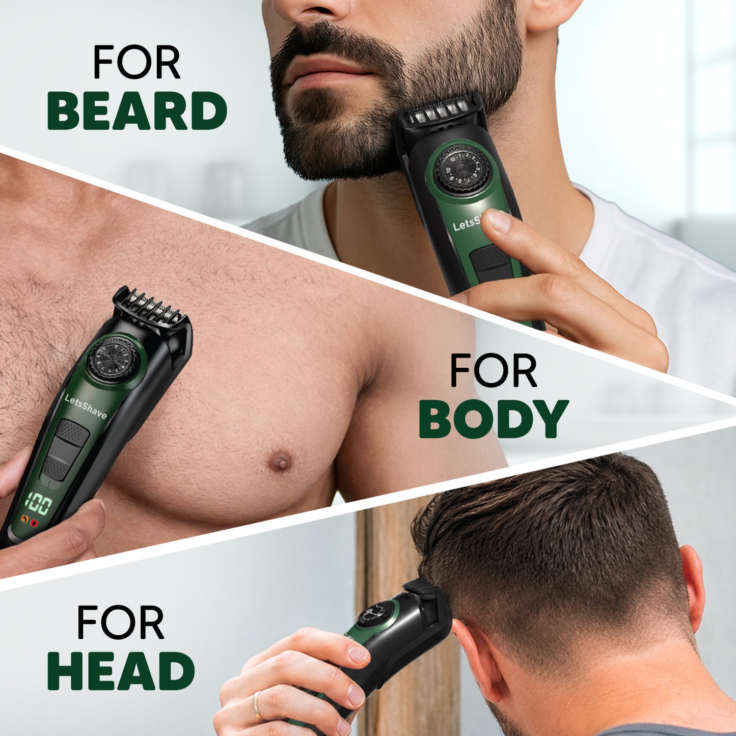 All-in-One Beard, Body & Head Trimmer for Men | One Trimmer Total Control | Free Beard Styler