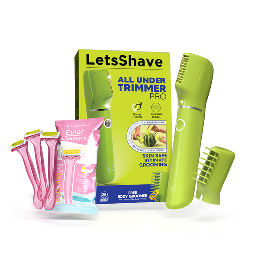All Under Trimmer Pro & Bikini Razor Intimate Grooming Kit