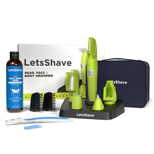 LetsShave Head, Face & Body Groomer – All-in-One Men’s Grooming Kit