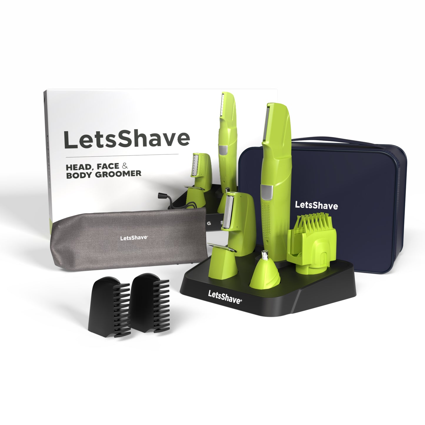 Head, Face & Body Groomer | All-in-One Rechargeable Trimmer for Men with Attachments
