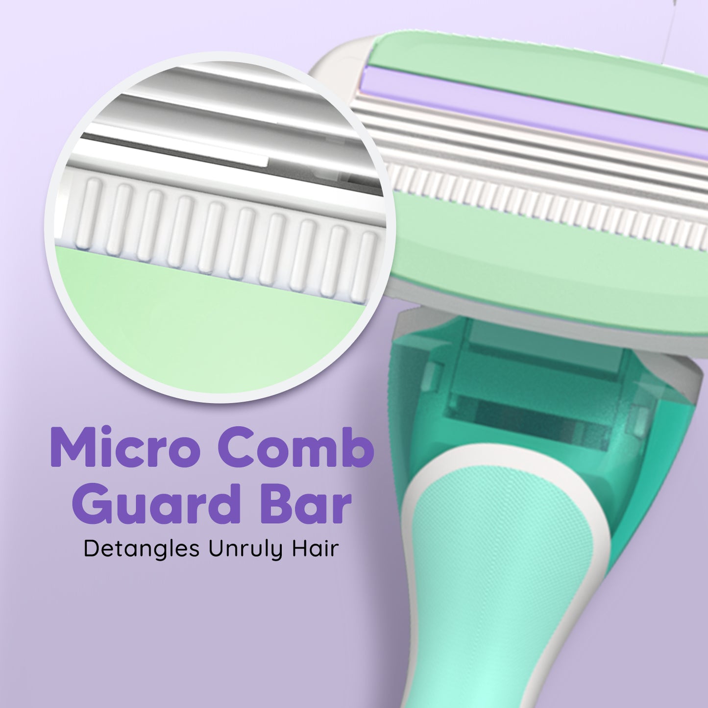 Body & Pubic Hair Razor Blade Refills for Women | Pack of 2 | 3 Blade Replacement Cartridges