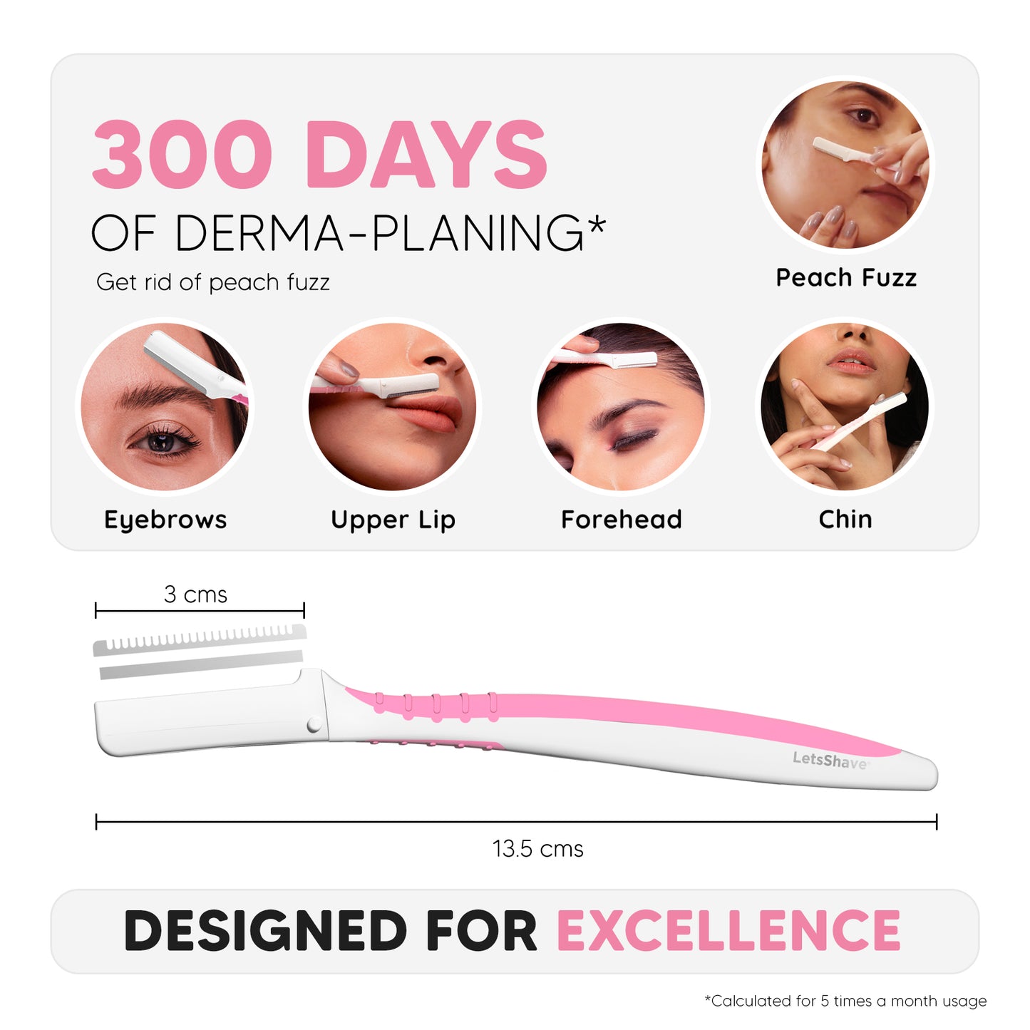 Evior Face Razor (Pack of 6) + Transparent Shave Gel 30 ml