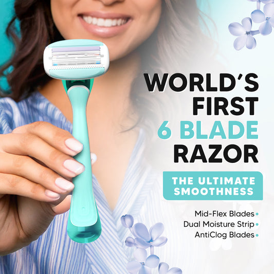 Evior 6 Razor | World's First 6-Blade Razor For Women | Special Price