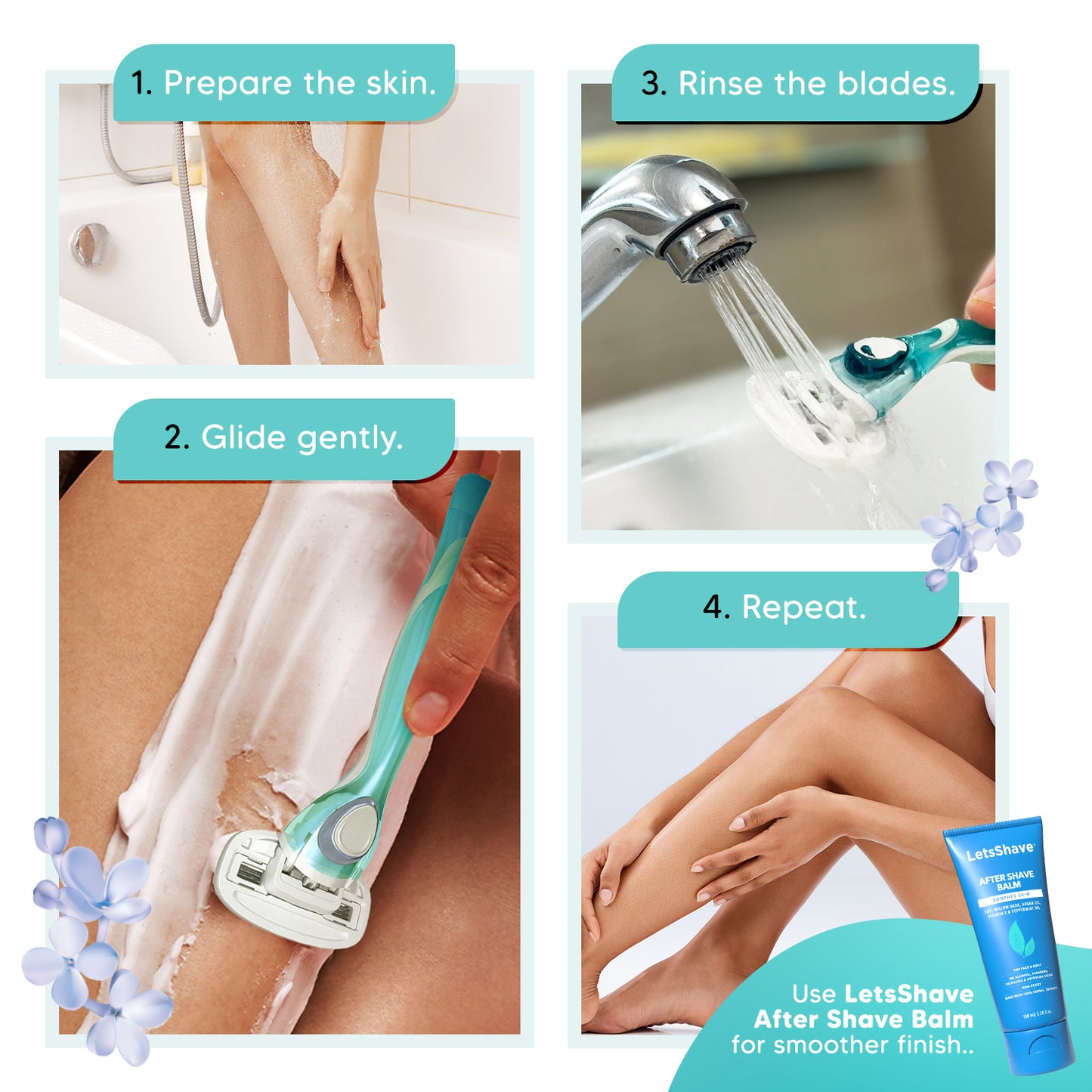 Smooth Skin, Made Simple | Evior 6-Blade Razor with Handle + 1 Blade for Women