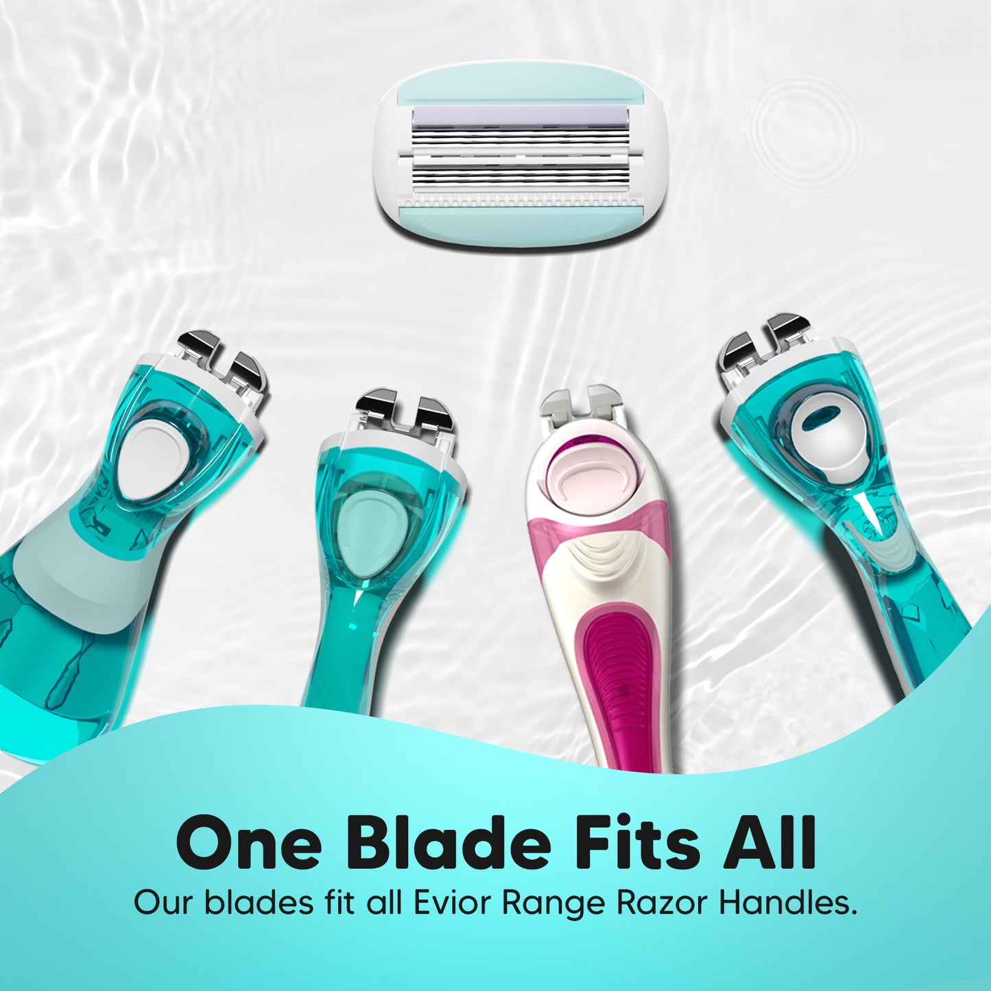 Smooth Skin, Made Simple | Evior 6-Blade Razor with Handle + 1 Blade for Women
