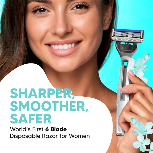 Evior 6 Step-Wise Kit – Portable Razor + Pre Shave Scrub + Body Lotion