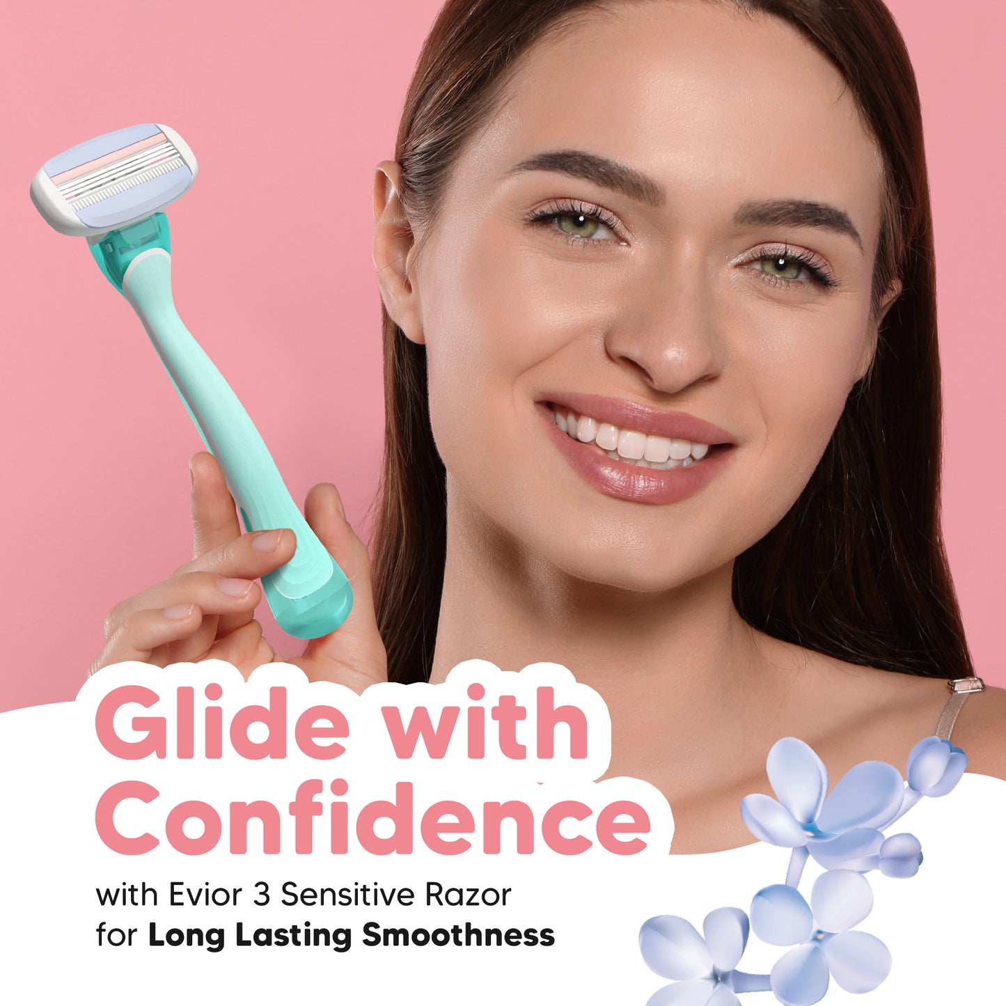 Evior 3 Sensitive Razor Value Set – 1 Handle + 2 Blades