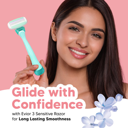 Evior 3 Sensitive Razor | 1 Handle + 1 Blade | Special Price