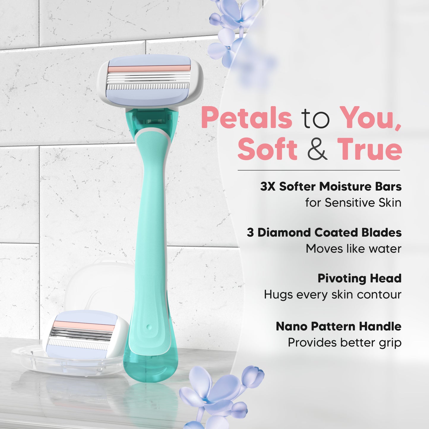 Evior 3 Sensitive Razor Value Set – 1 Handle + 2 Blades