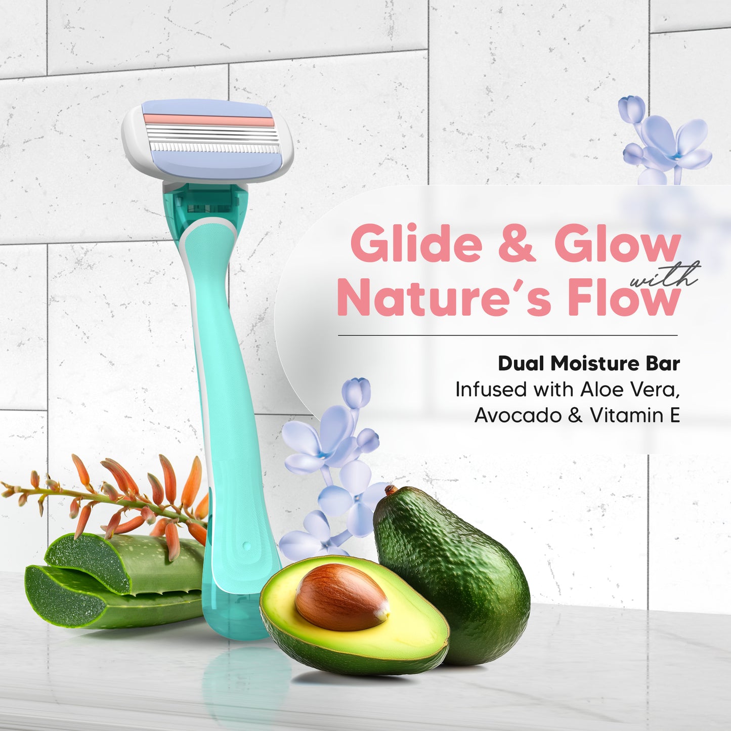 Evior 3 Sensitive Razor Value Set – 1 Handle + 2 Blades