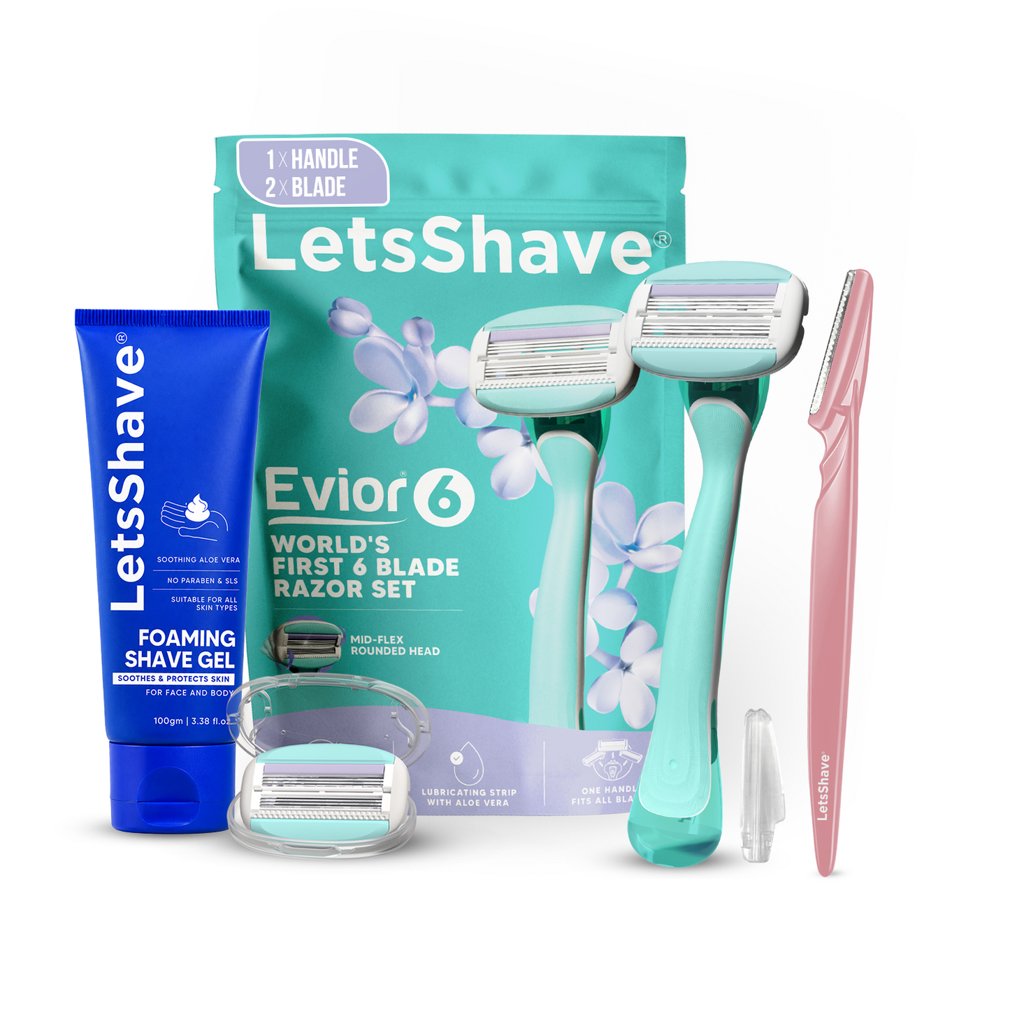 Evior 6 Complete Shaving & Face Grooming Gift Kit for Women