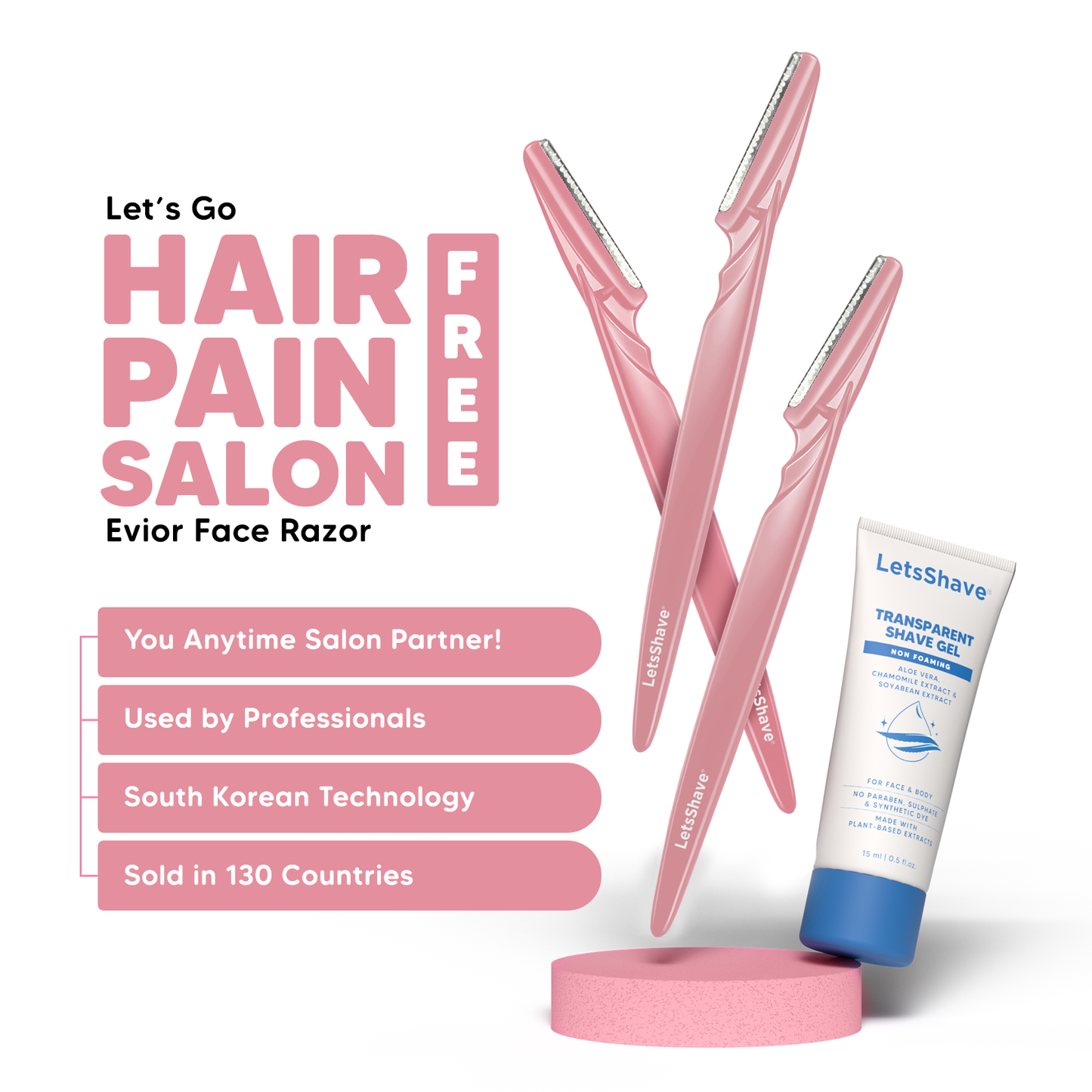 Flawless Skin, Anytime | Evior Face Razors Pack of 6 + 2 Free for Smooth & Precise Hair Removal