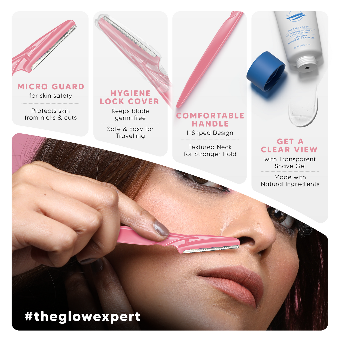 Flawless Skin, Anytime | Evior Face Razors Pack of 6 + 2 Free for Smooth & Precise Hair Removal