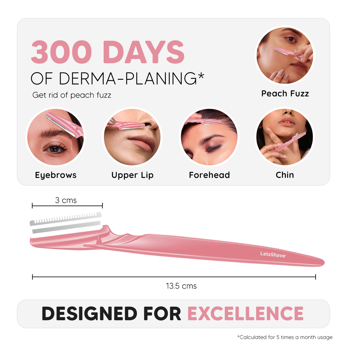 Flawless Skin, Anytime | Evior Face Razors Pack of 6 + 2 Free for Smooth & Precise Hair Removal