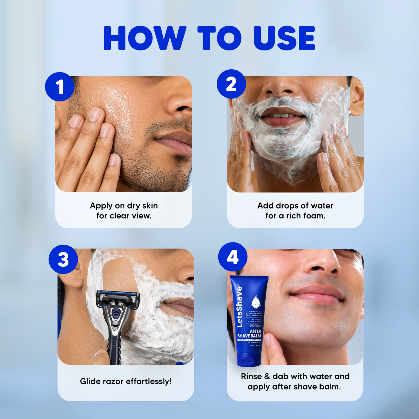 Foaming Shave Gel & Cooling After Shave Lotion Combo for Men – Shaving & Post-Shave Care