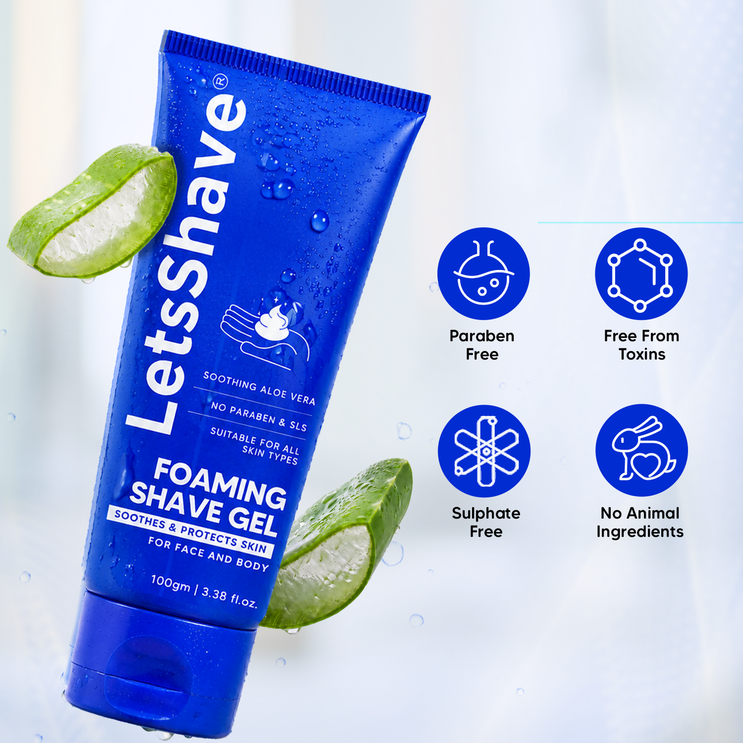 Foaming Shave Gel & Cooling After Shave Lotion Combo for Men – Shaving & Post-Shave Care