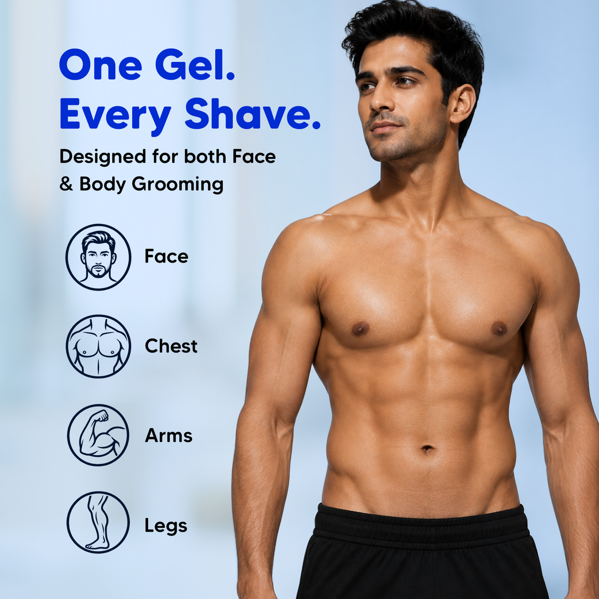 Pro 4 Razor Starter Pack for Men | 1 Handle + 2 Blades + Shave Gel