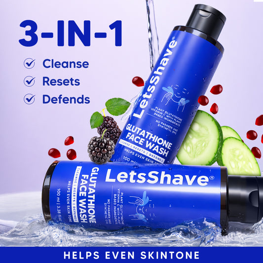 Shave & Glow Duo | Glutathione Face Wash + After Shave Balm