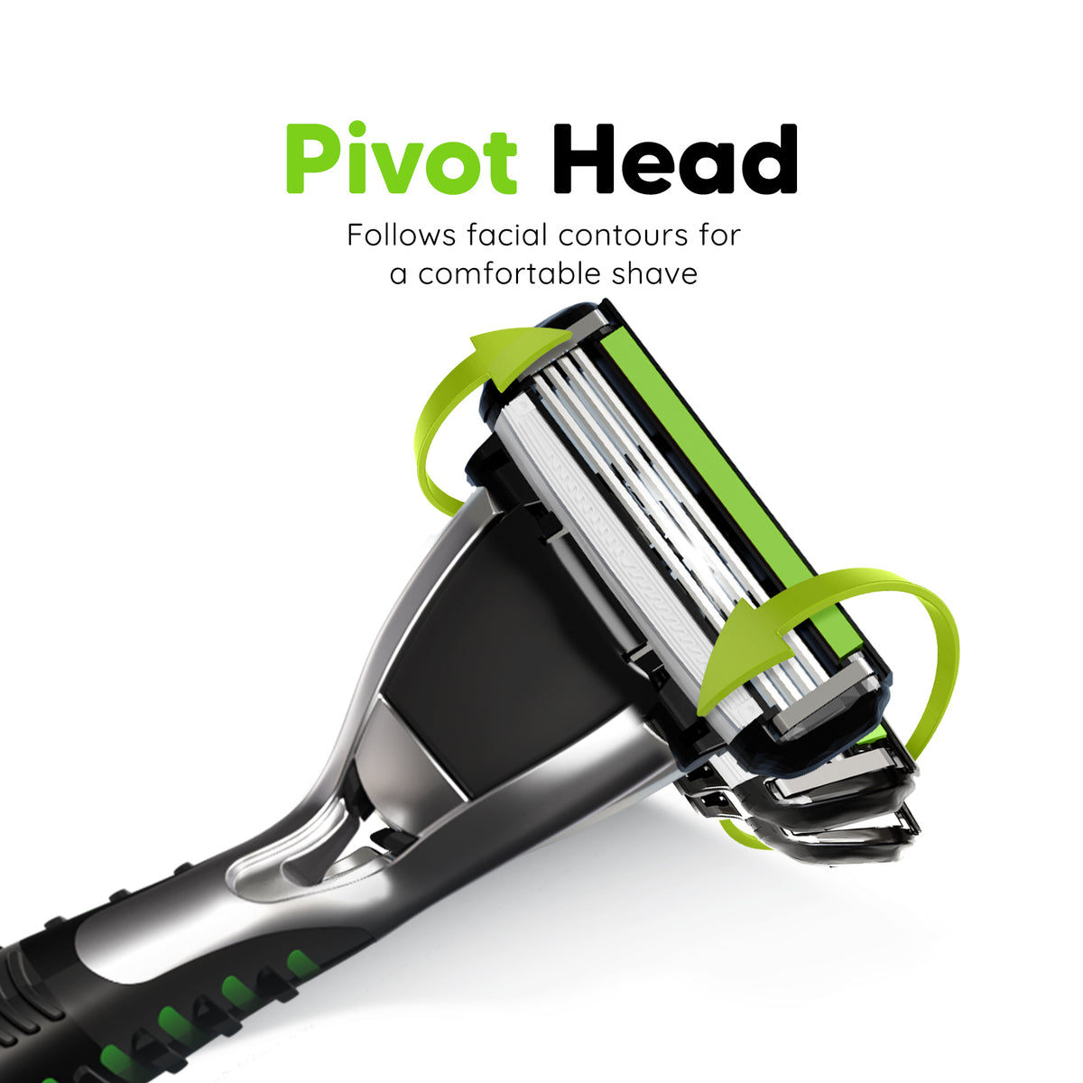 Pro 4 Razor Starter Pack for Men | 1 Handle + 2 Blades + Shave Gel