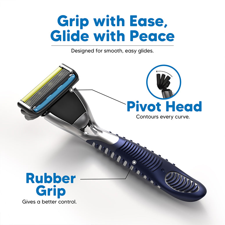 6 Guard Razor Pro 6 Acne Friendly Razor - World's First 6-Blade Razor For Men – LetsShave
