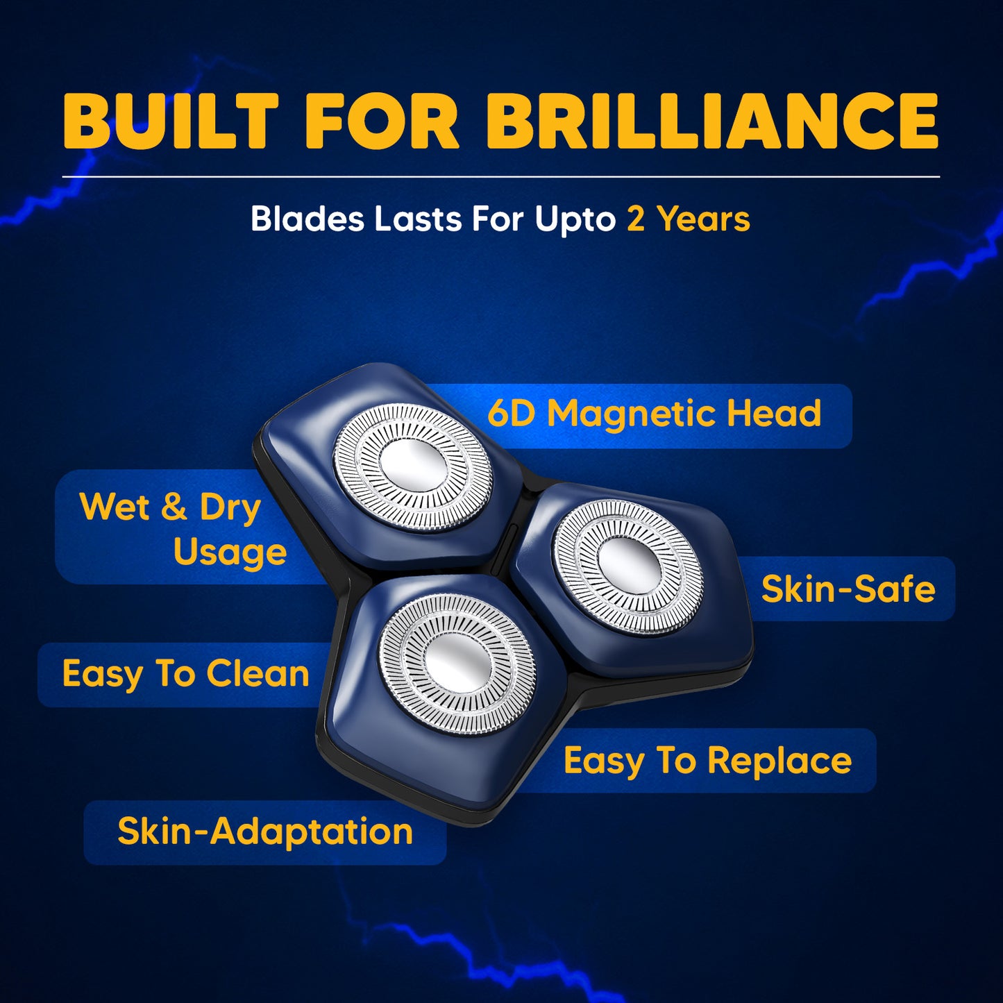 360 Pro Shaver | 6D Magnetic Only Replacement Head | 1 Qty