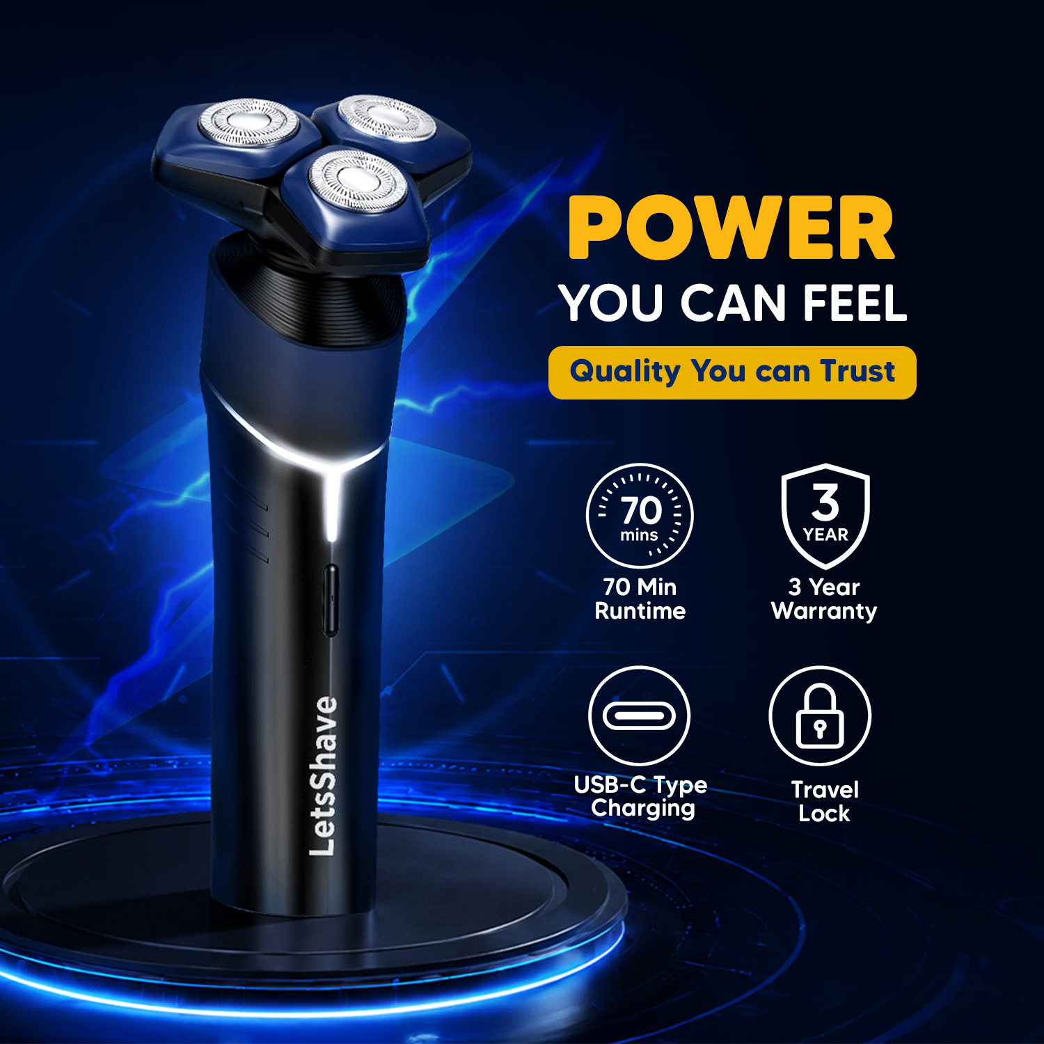 360 Pro Electric Shaver Premium Grooming Gift Kit for Men