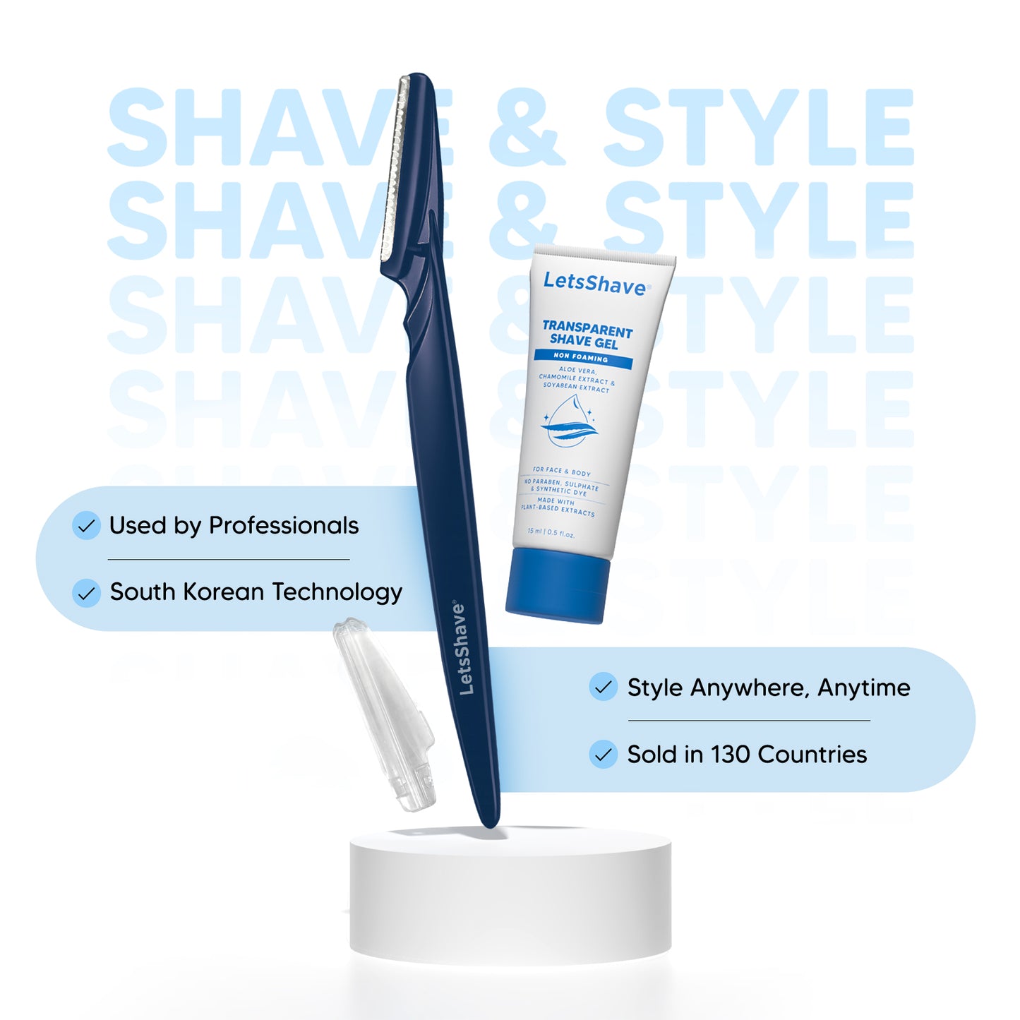 Precision Grooming, Made Easy | Pro Styler Razors Pack of 3 with Mini Shave Gel for Clean, Sharp Styling