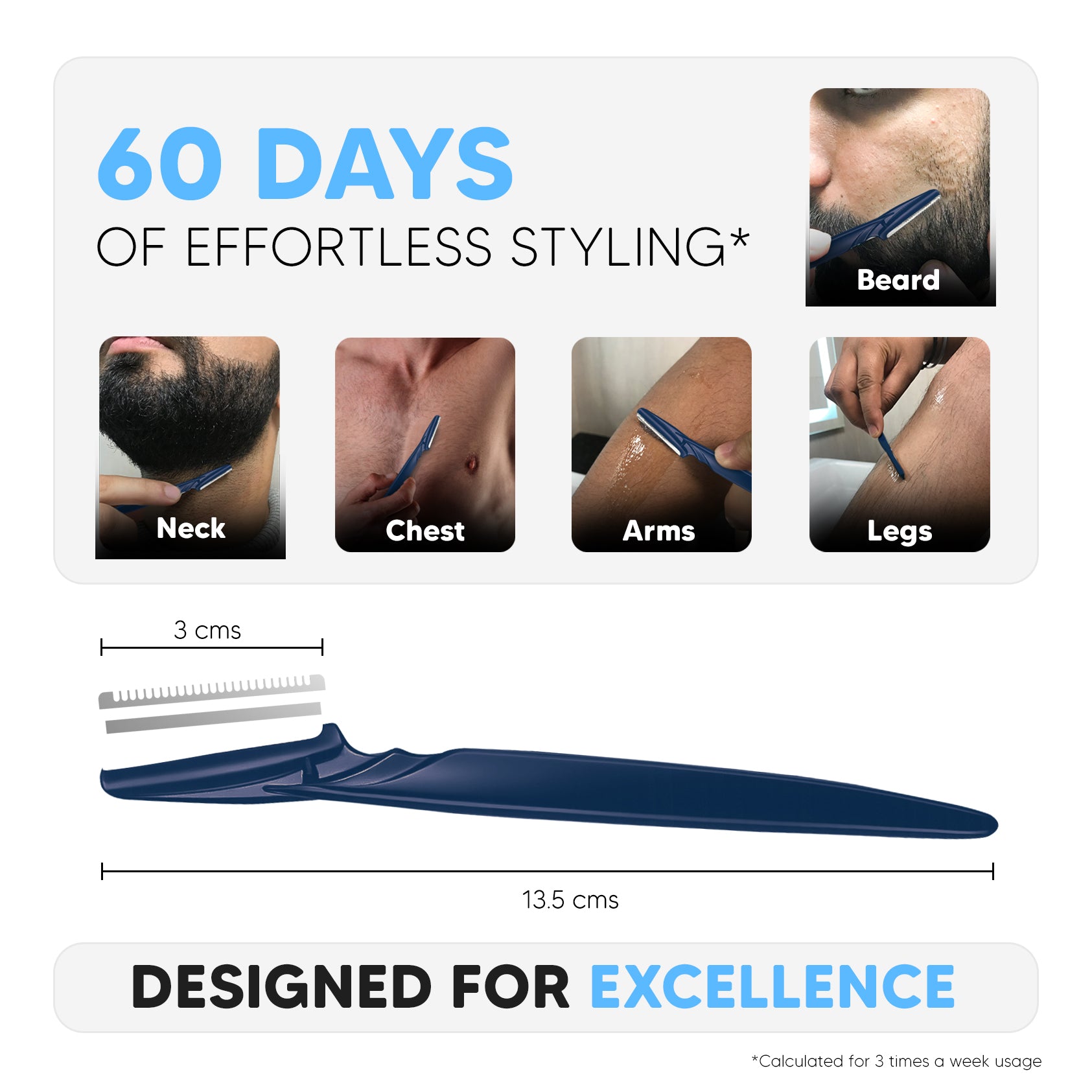 Precision Grooming, Made Easy | Pro Styler Razors Pack of 3 with Mini Shave Gel for Clean, Sharp Styling