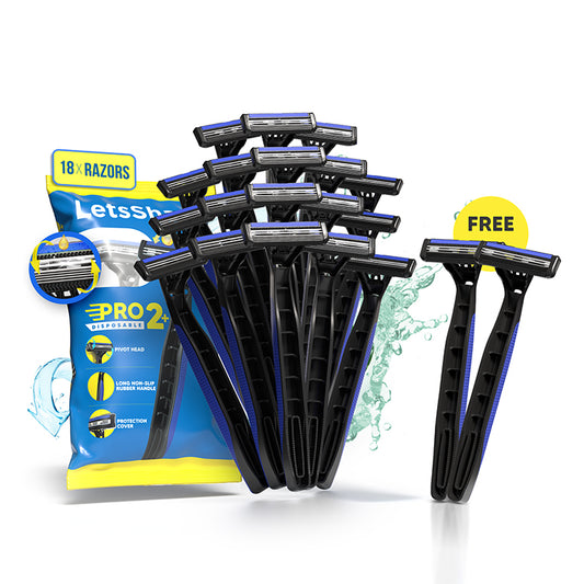 Pro 2+ Disposable Razors Pack of 20 (18 + 2 Free)