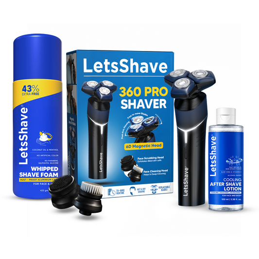 360 Pro Electric Shaver Premium Grooming Gift Kit for Men