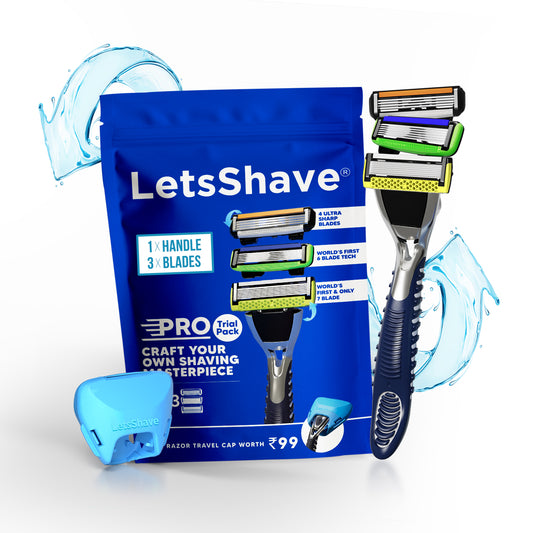 Pro Trial Pack for Men – 1 Handle + 3 Blades + Razor Cap