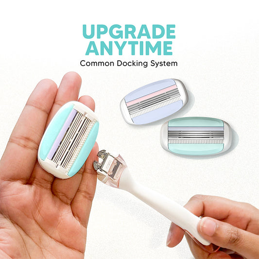Evior Trial Pack | Women’s Razor Starter Kit with 1 Handle & 2 Blades