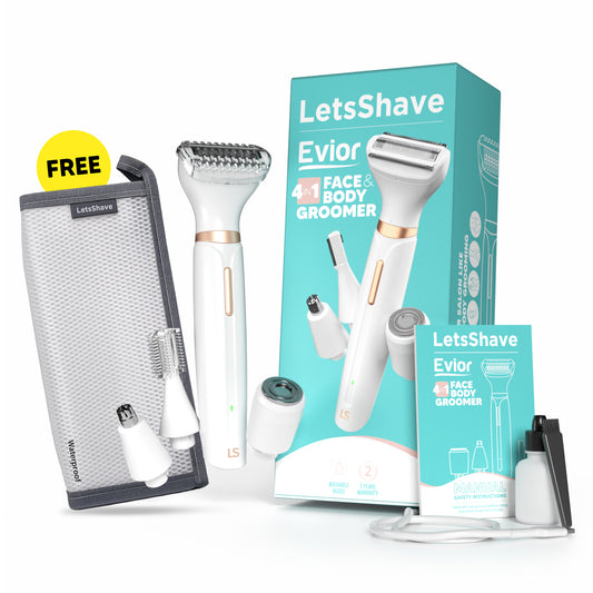 Evior 4-in-1 Face & Body Groomer for Women with Free travel pouch
