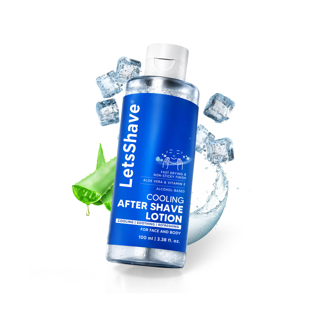 Cooling After Shave Lotion | Fast Drying & Non-Sticky | Aloe Vera & Vitamin E | For Face & Body | 100 ml