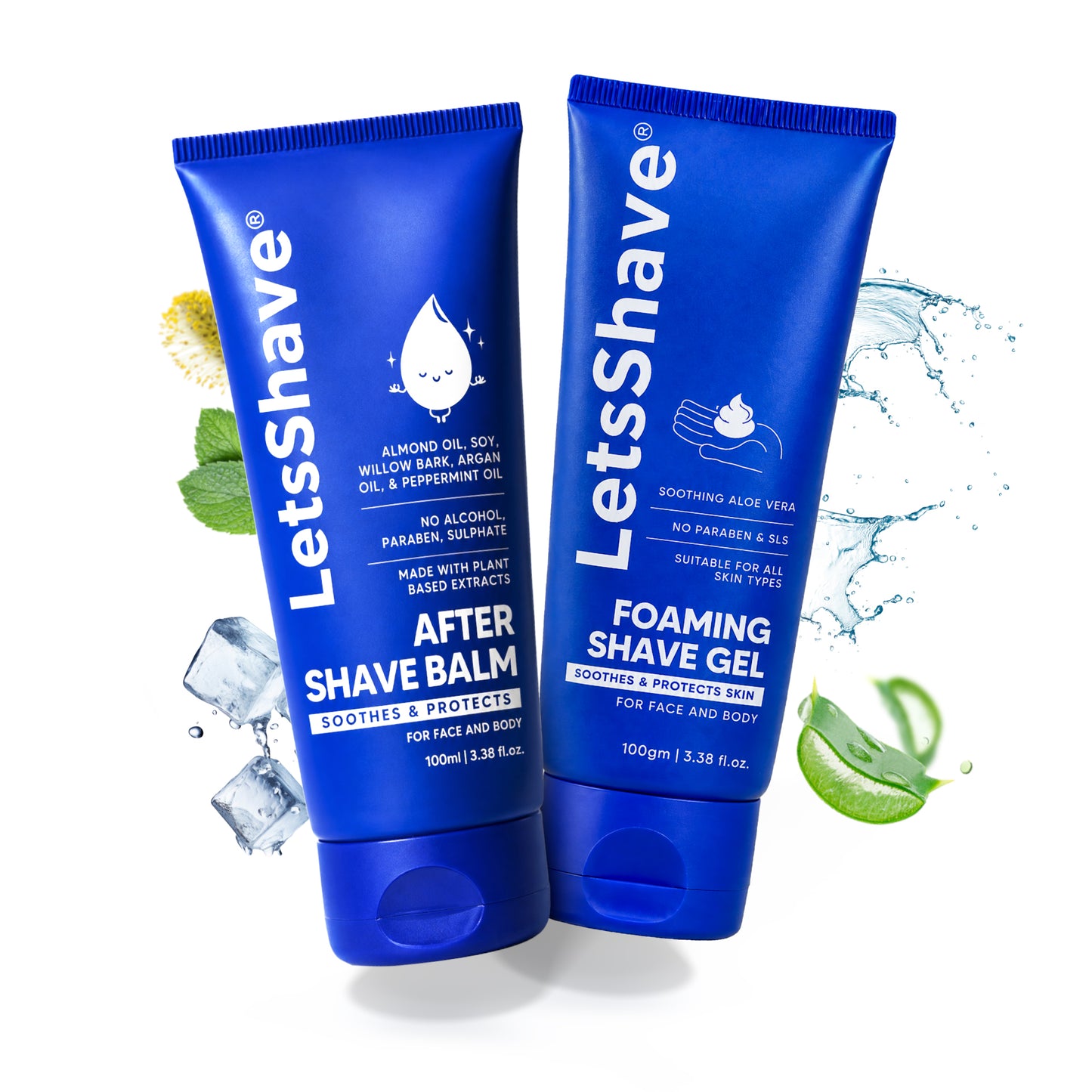 Foaming Shave Gel & After Shave Balm Combo for Men – Shaving & Post-Shave Care
