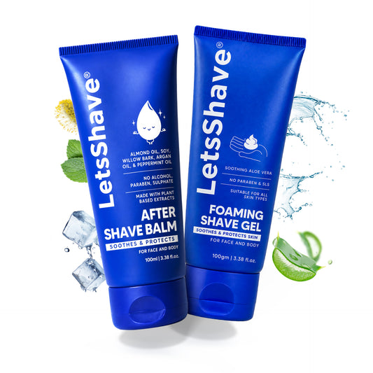 Foaming Shave Gel & After Shave Balm Combo for Men – Shaving & Post-Shave Care