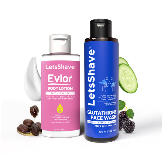 Glow & Hydrate Duo | Glutathione Face Wash + Evior Body Lotion