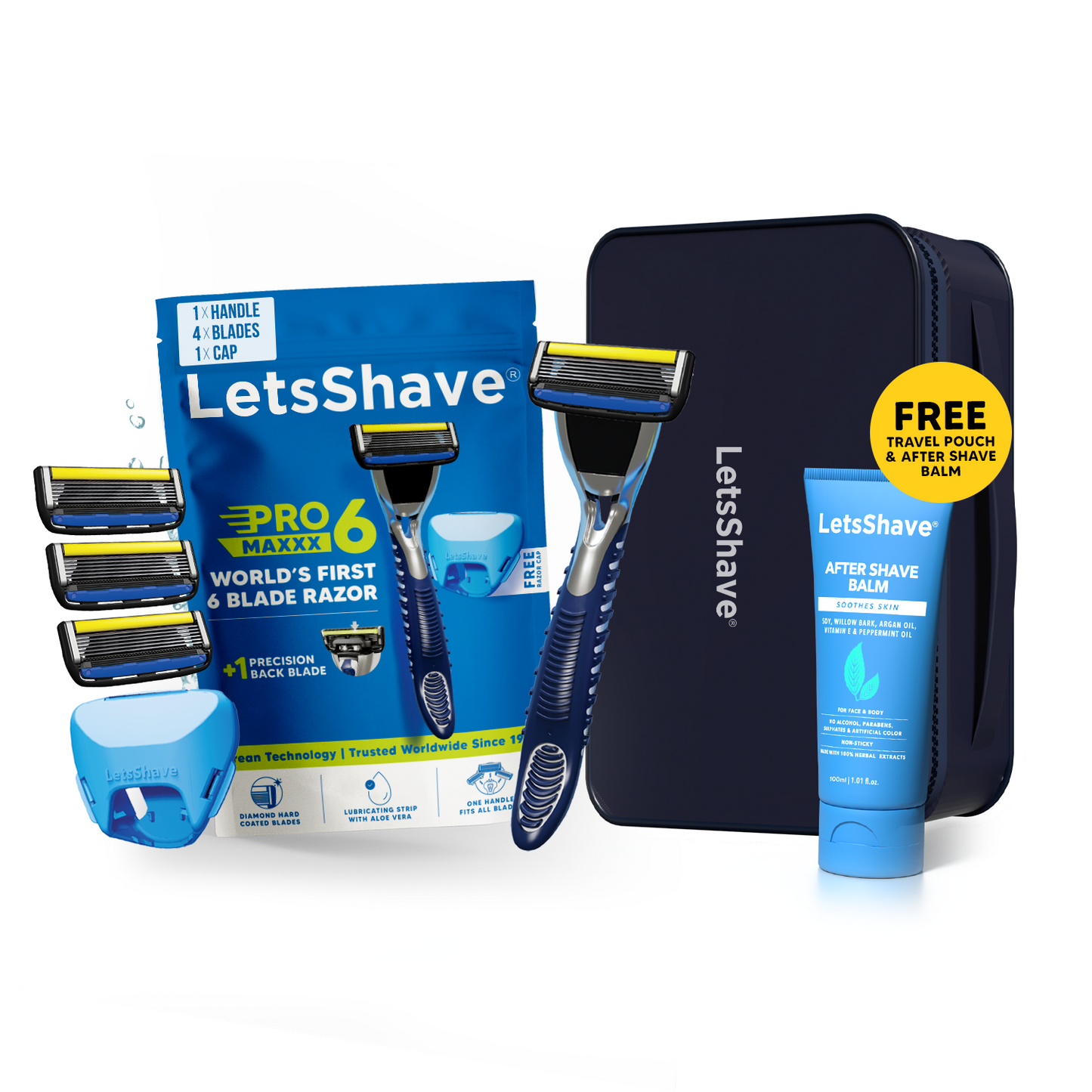 The Dad Upgrade Pro 6 | World's 1st 6 Blade Razor Gift Set + FREE Travel Pouch & After Shave Balm