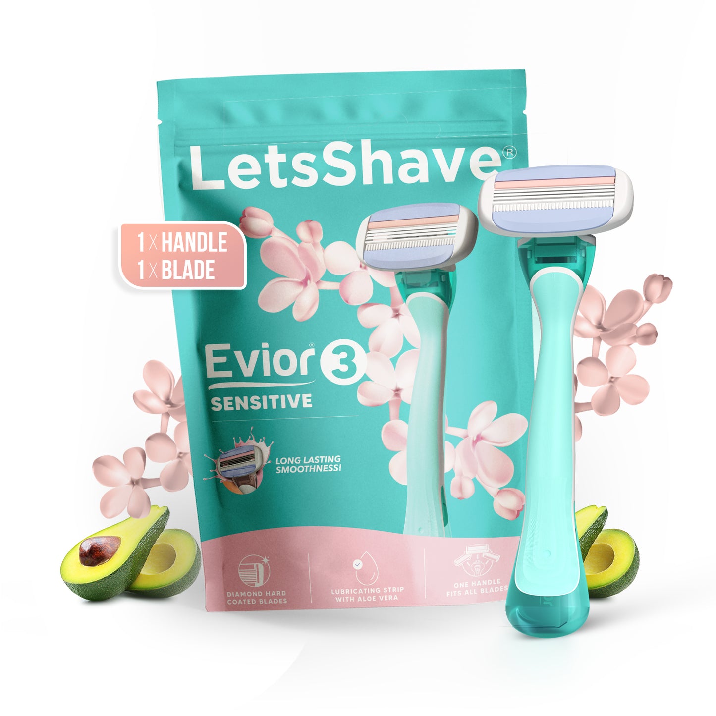 Evior 3 Sensitive Razor | 1 Handle + 1 Blade | Special Price