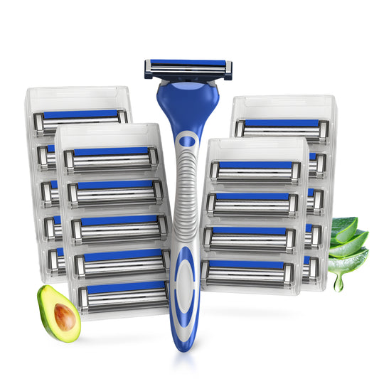 Maximum Value, Maximum Control | Pro 2 Max Razor with Handle + 20 Blades for Long-Lasting Smooth Shaving