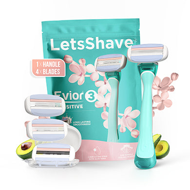 Evior 3 Sensitive Razor Value Set – 1 Handle + 4 Blades