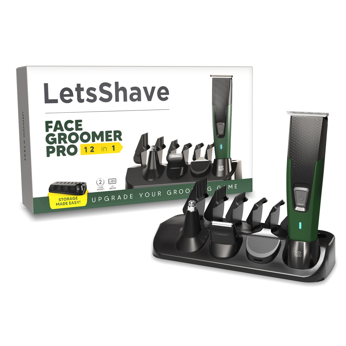 Face Groomer Pro 12-in-1 | All-in-One Beard, Hair & Detail Trimmer