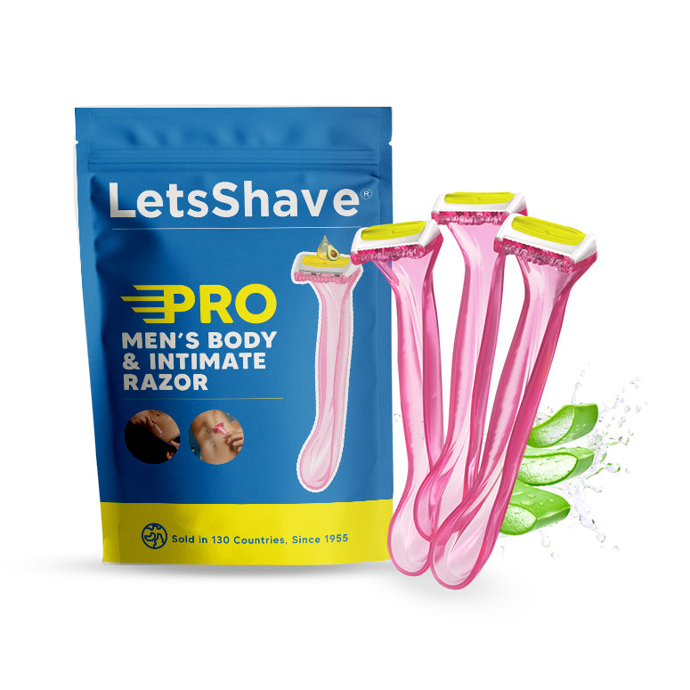 Body & Intimate Trimmer for Men – Use & Throw Razor | Pack of 3