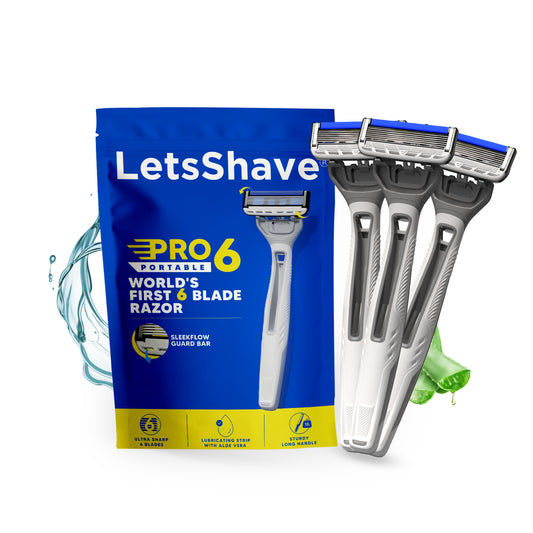Pro 6 Portable | World's First 6 Blade Disposable Razor