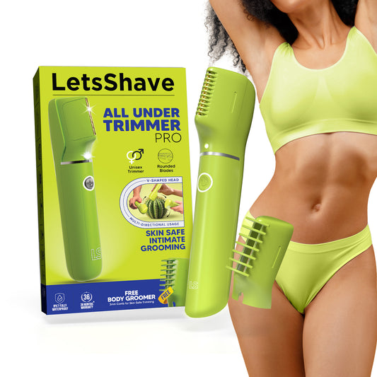 All Under Trimmer Pro | For Women | Pain-Free Waterproof Bikini & Body Trimmer with Gold Titanium Blades