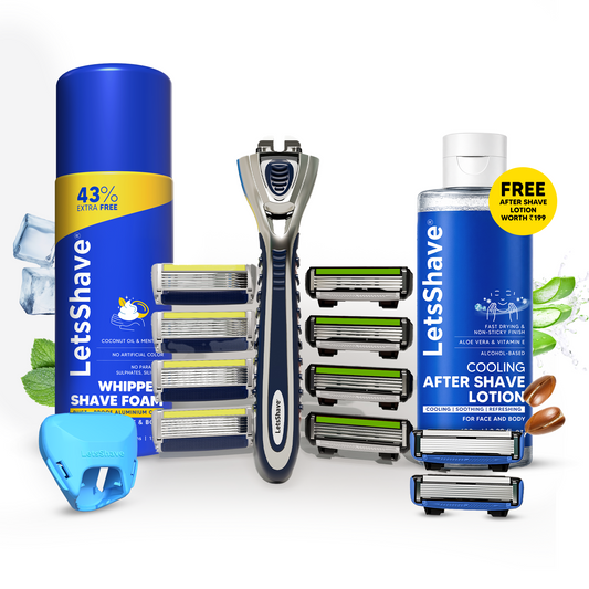 1-Year Shaving Kit | World’s first 6-Blade Complete Shaving Kit for Men