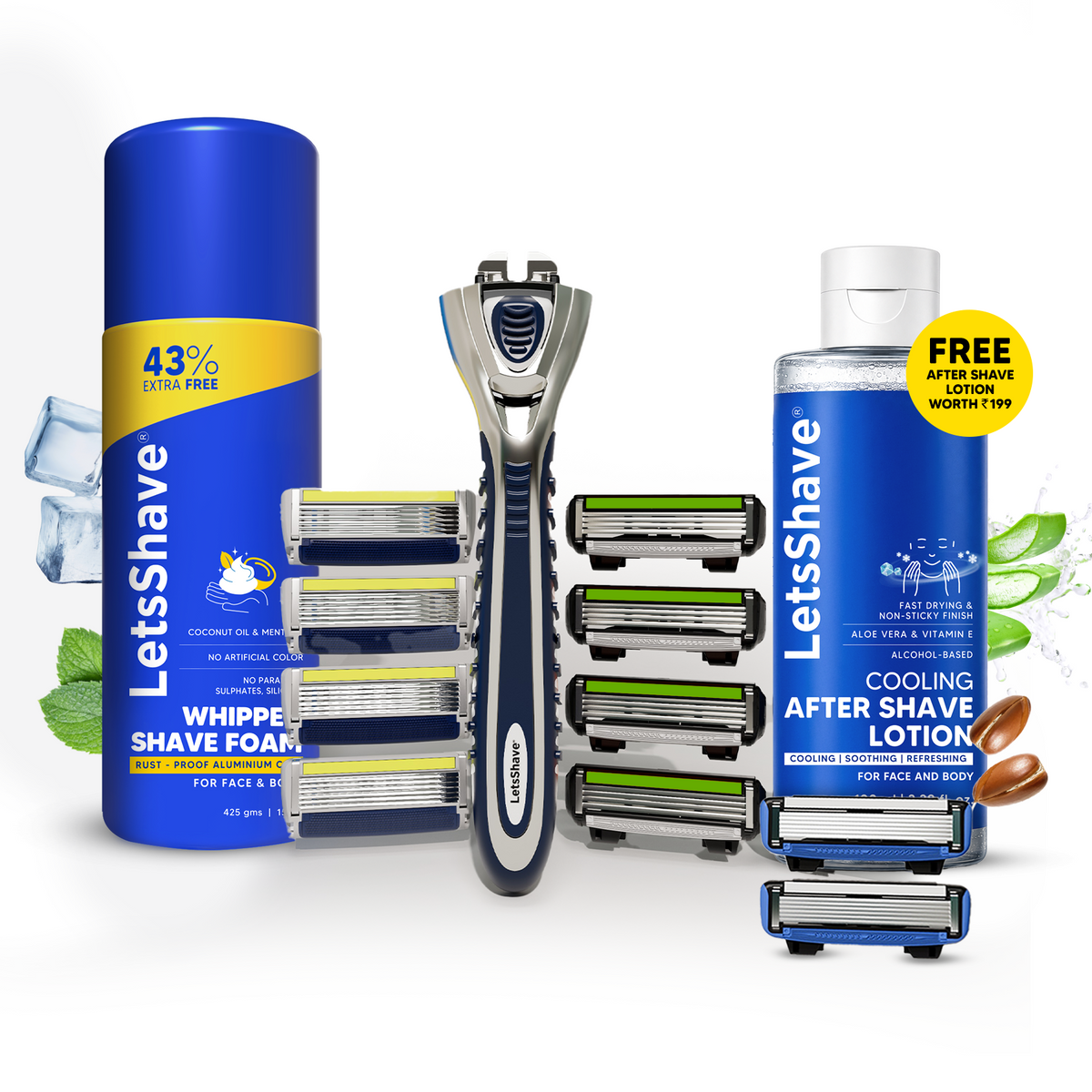 1-Year Shaving Kit | World’s first 6-Blade Complete Shaving Kit for Men