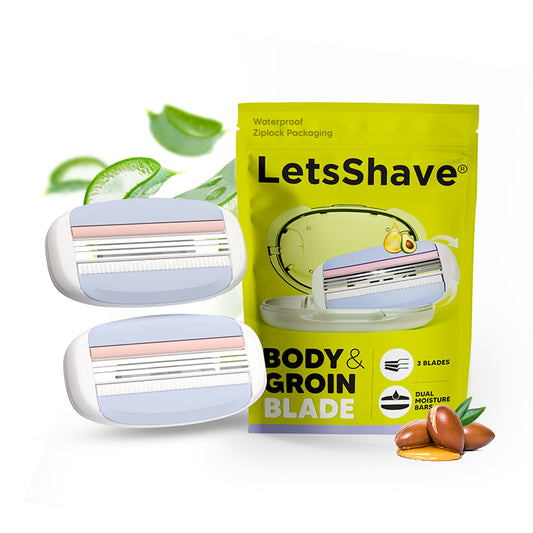 LetsShave Body & Pubic Hair Razor Blades – Pack of 2 Cartridges