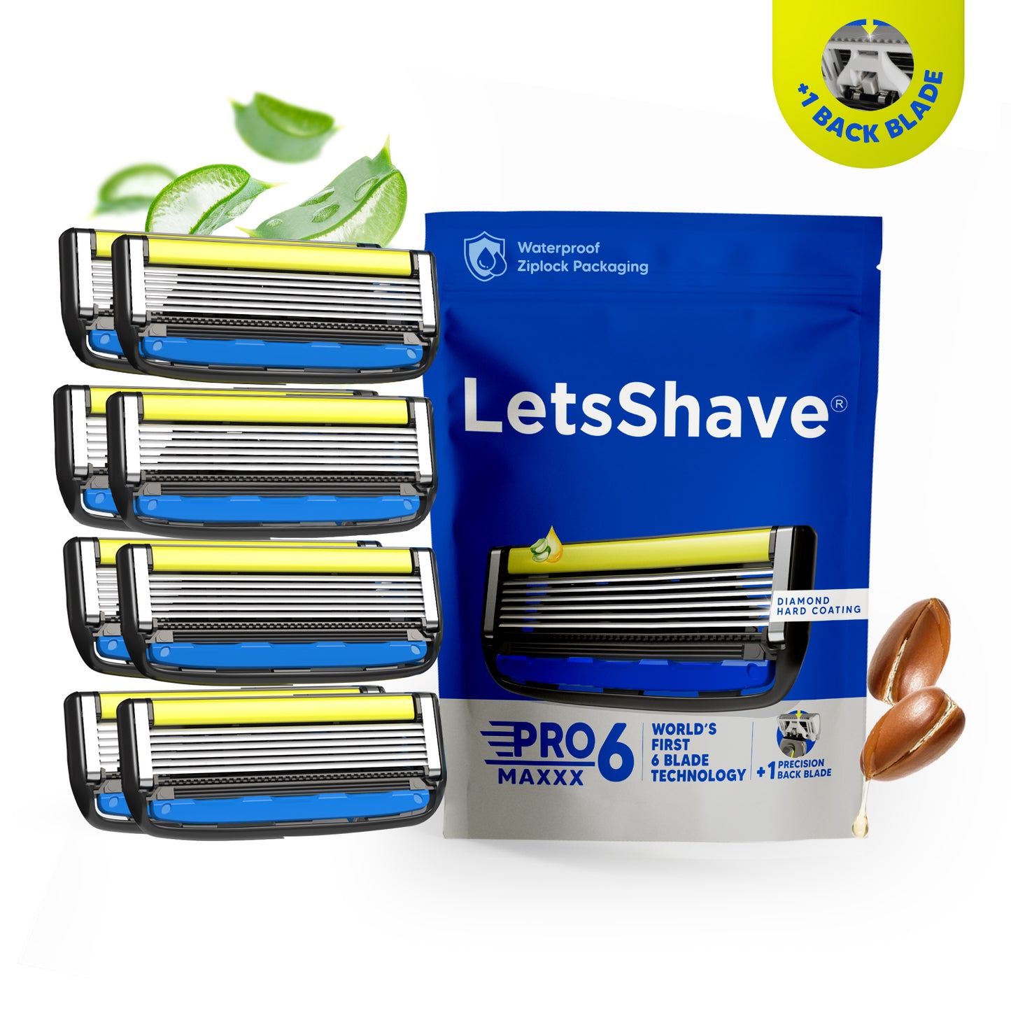 Pro 6 Maxxx | World's First 6-Blade Cartridges With Back Precision Trimmer